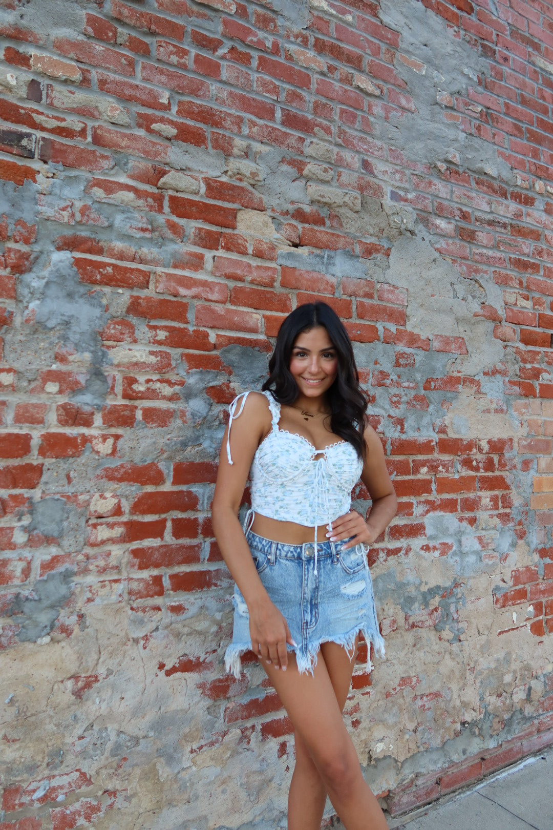 lily white floral top Lily Floral Crop Top