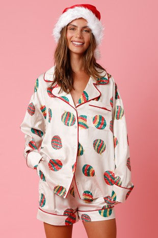 Ornament Pajama Shorts