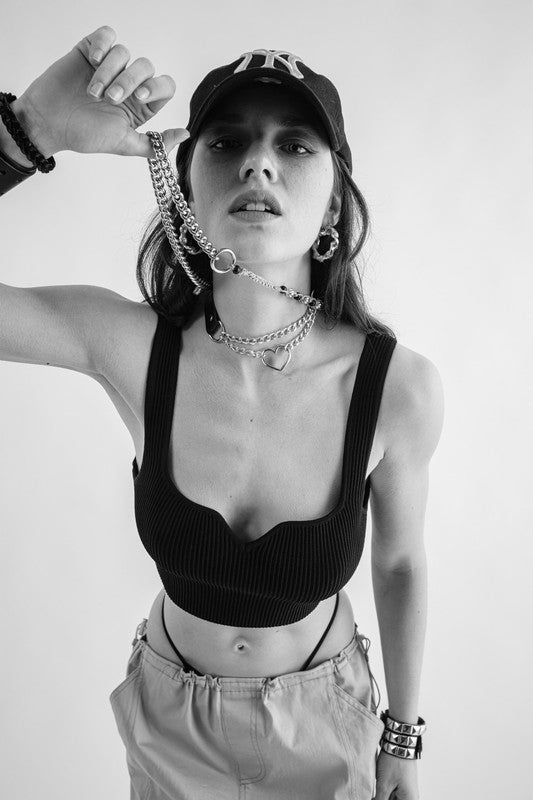 Sweetheart Neck Crop