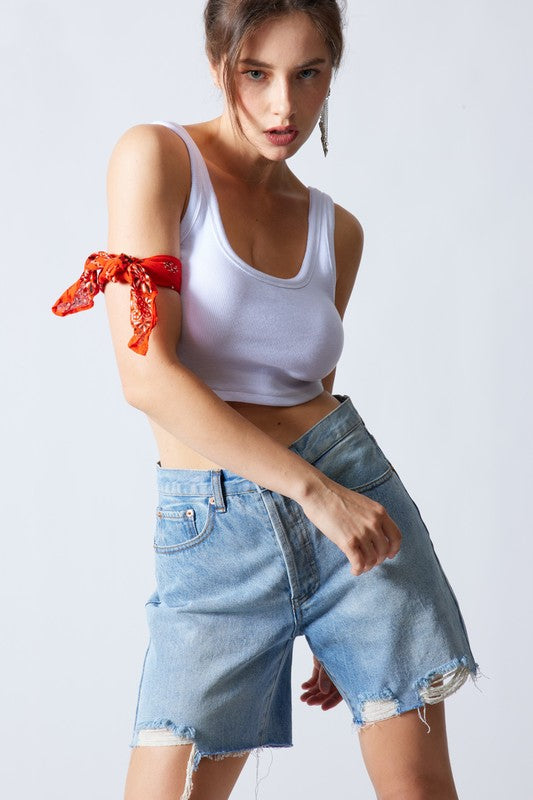 Ava Ribbed Crop Top