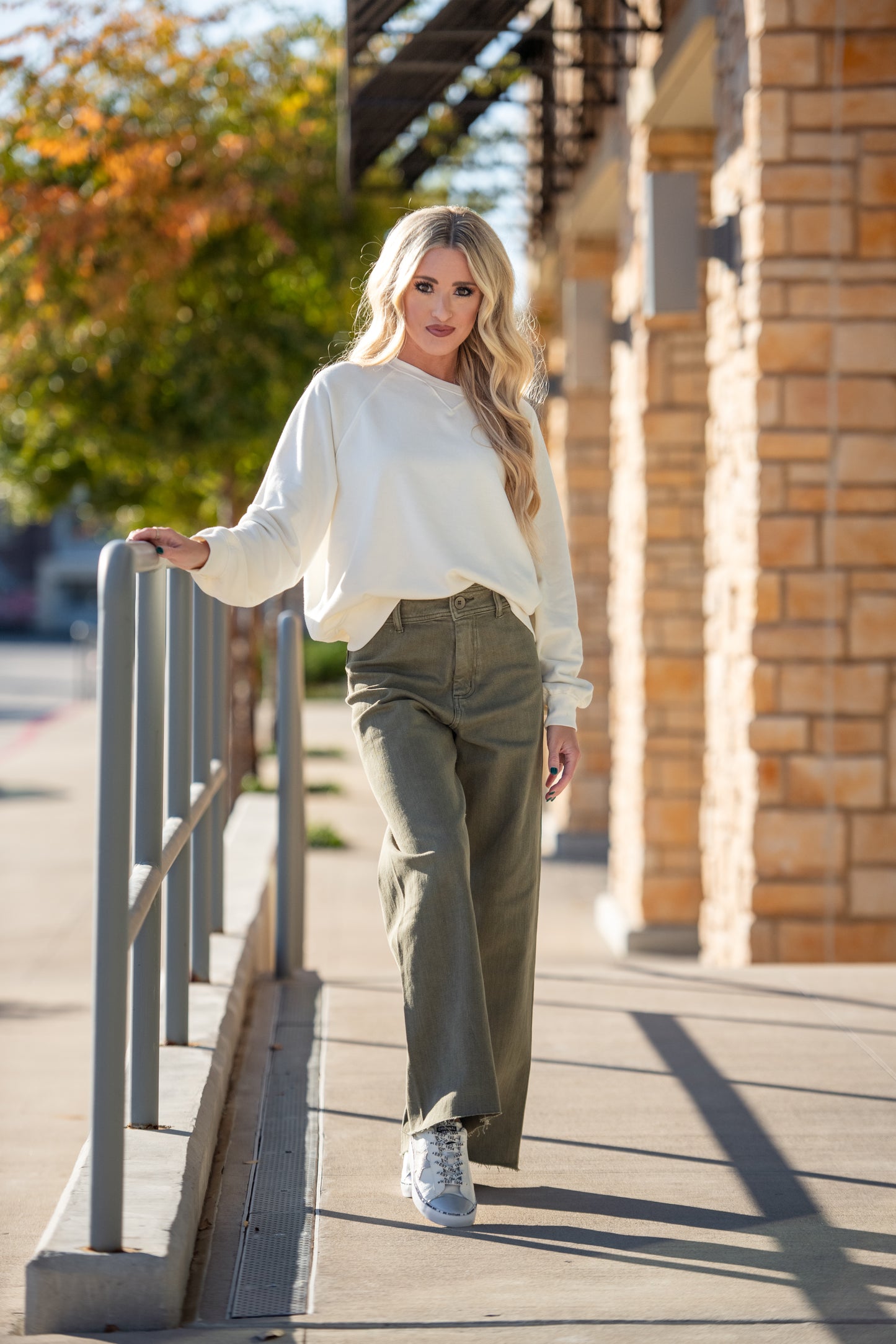 Ariel Straight Wide Leg Denim Pants