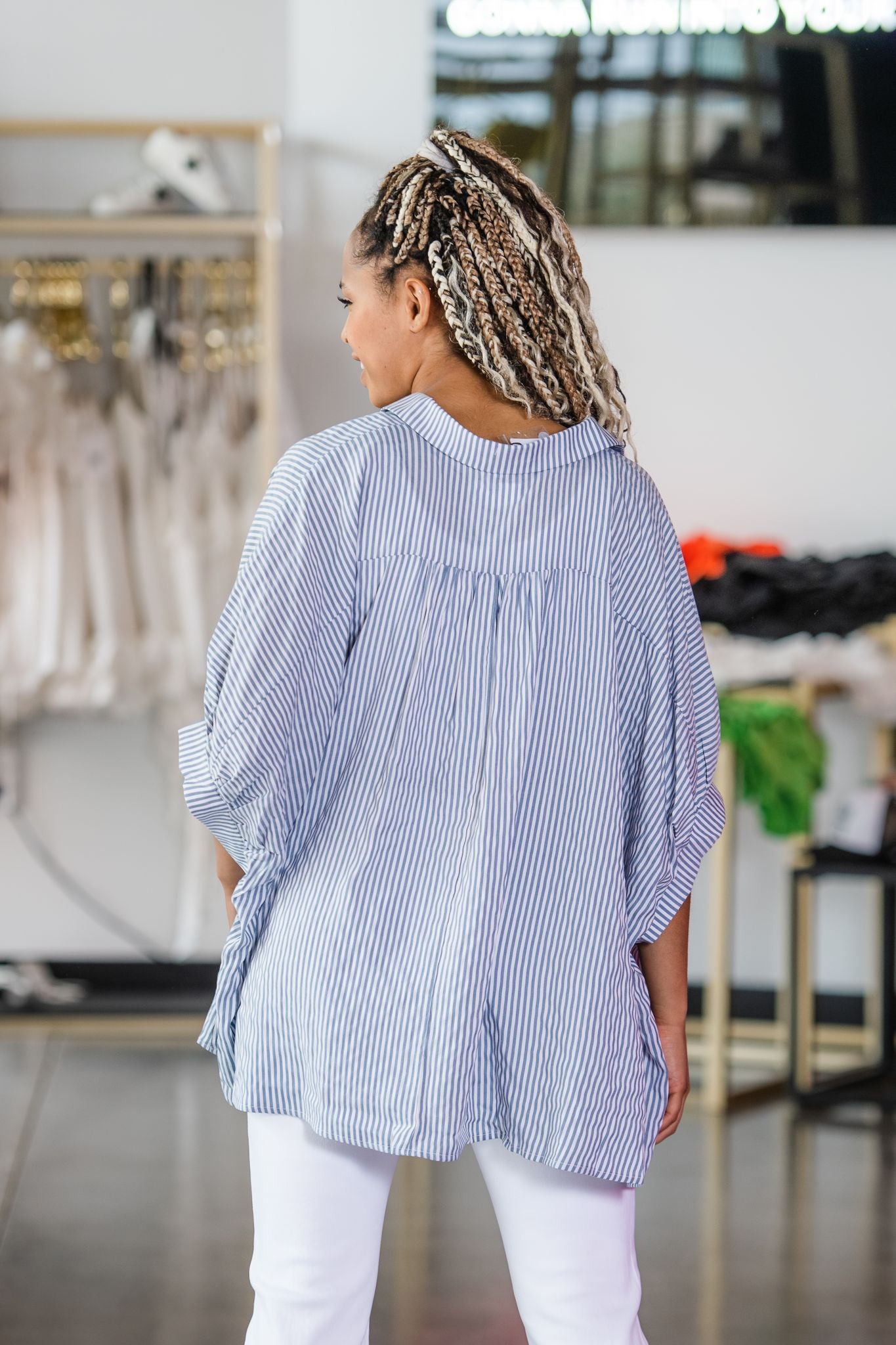 Claire Striped Button Down Shirt