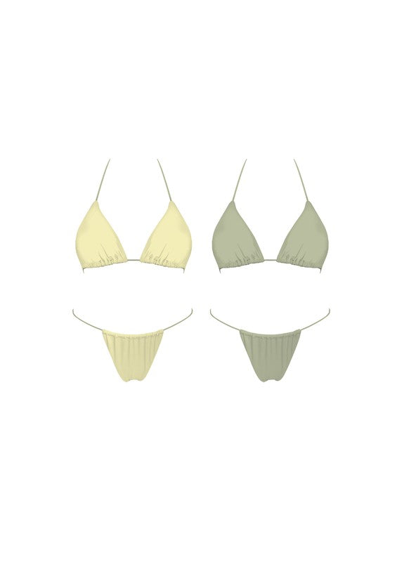 Sage/Cream Reversible Swimsuit
