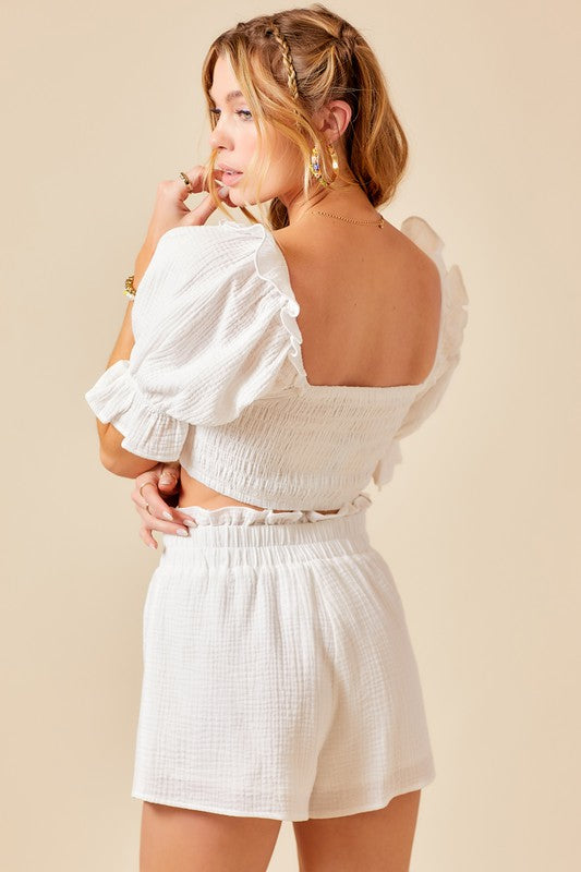 Smocked Top and Short Set