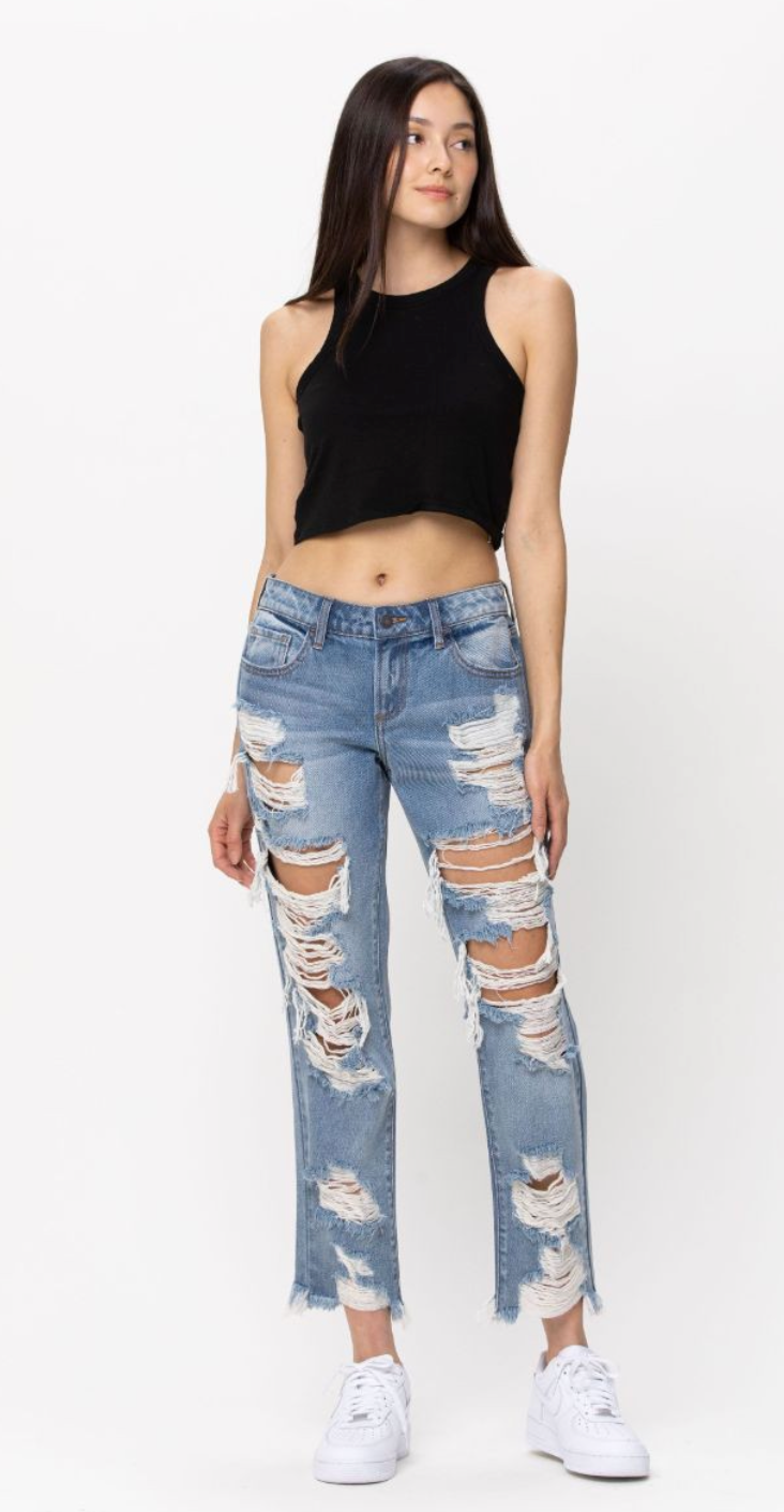 Spencer Mid Rise Boyfriend Jeans