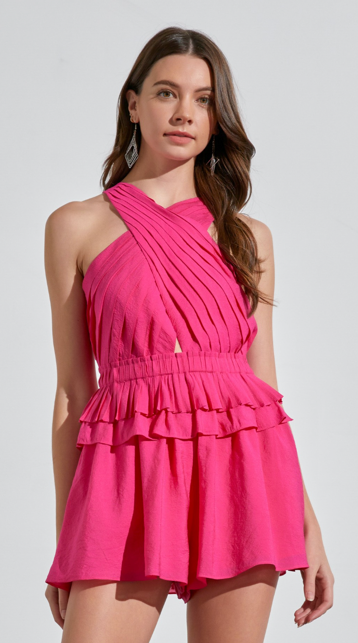 Mila Cross Neck Romper