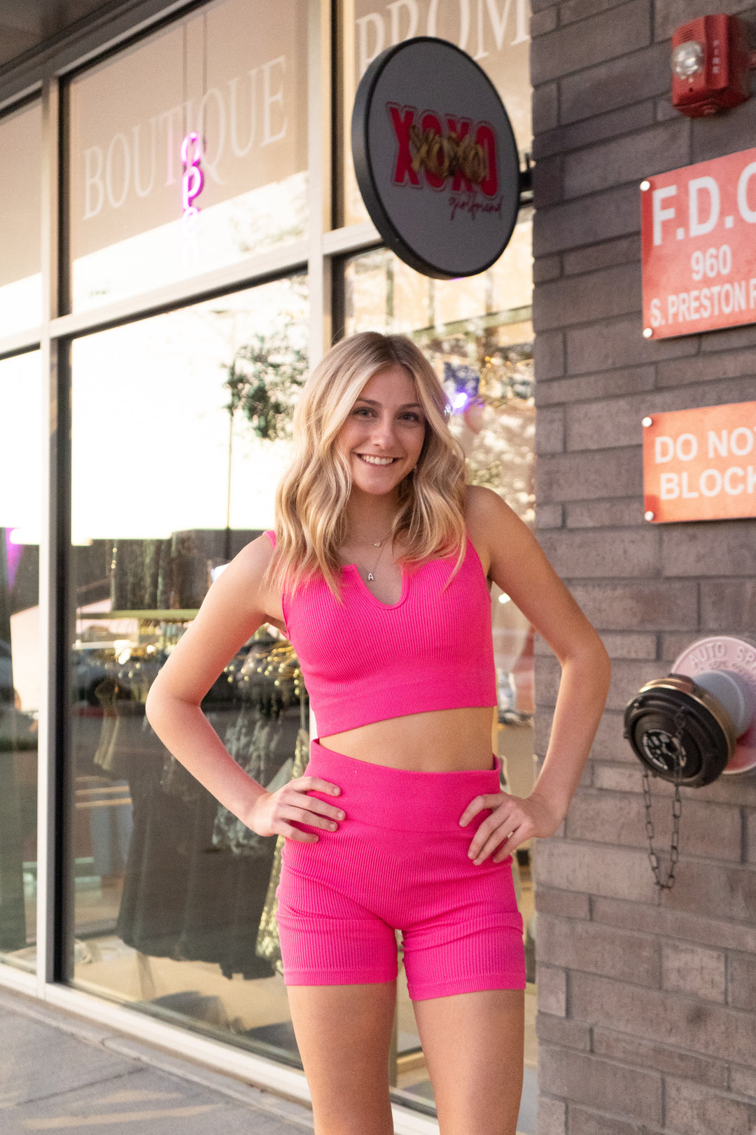 Crop Top and Biker Shorts Set