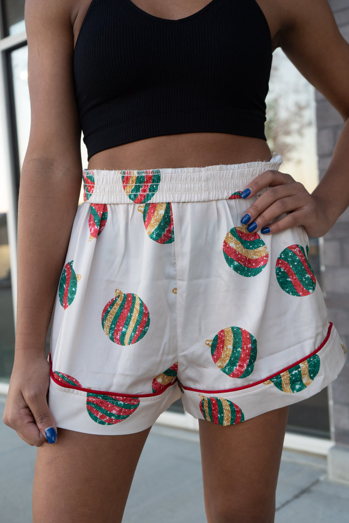 Ornament Pajama Shorts