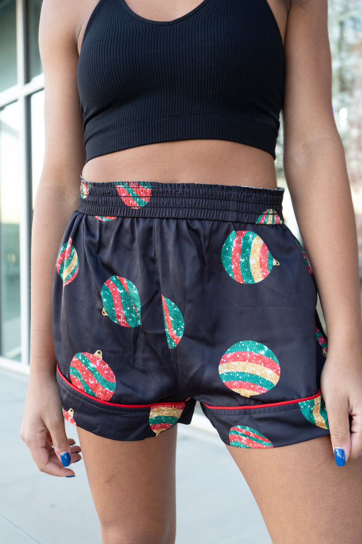 Ornament Pajama Shorts