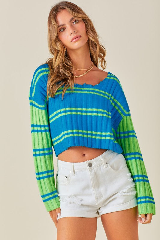 Maddie Long Sleeve Cropped Sweater