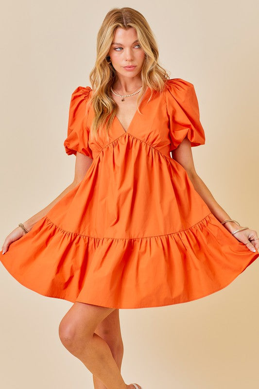 Kenzie Dress with Puff Sleeves