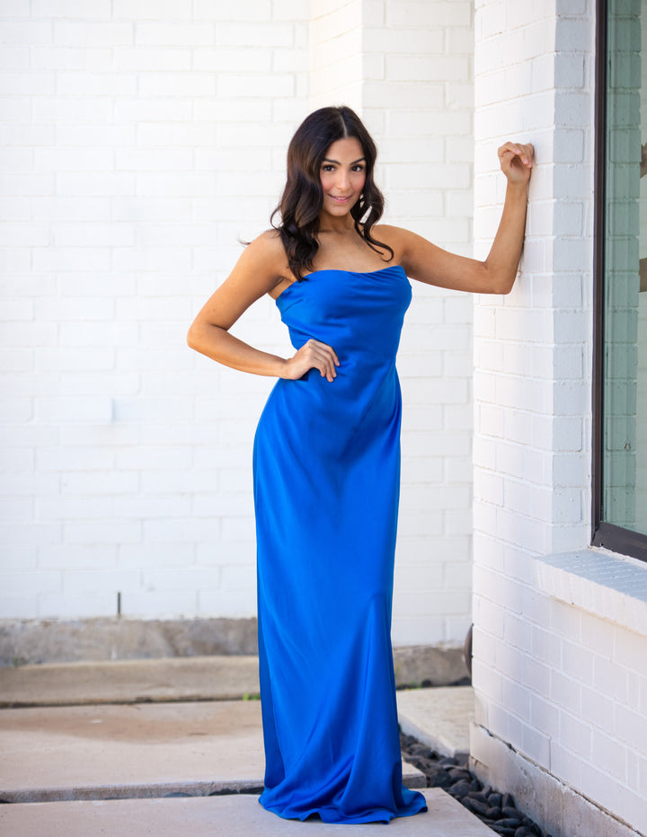 Layla Blue Satin dress