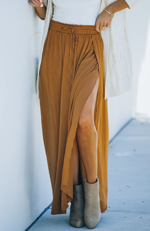 Side Split Long Skirt