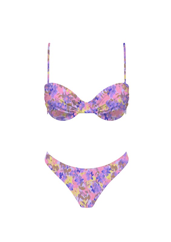 Purple Flower Swimsuit