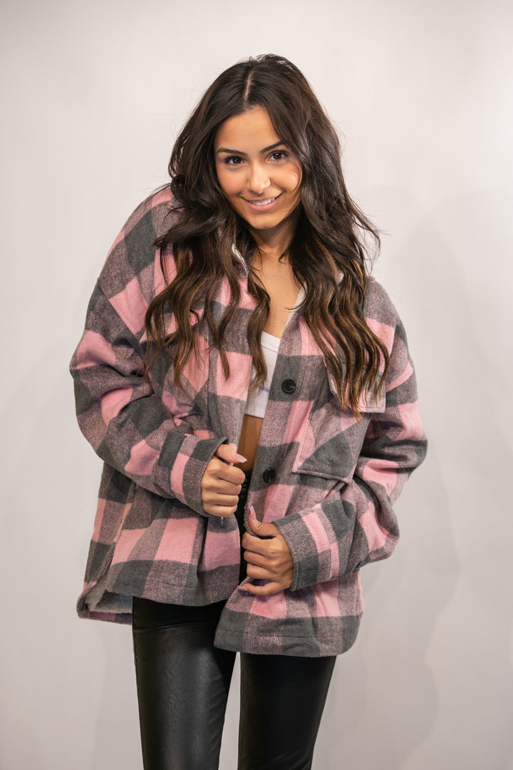 Brooke Plaid Faux Fur Lined Jacket