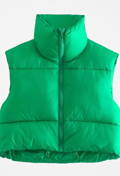 Catherine Full Zipper Puffer Vest Jacket