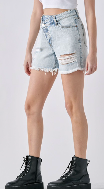 Genevieve High Rise Mom Shorts