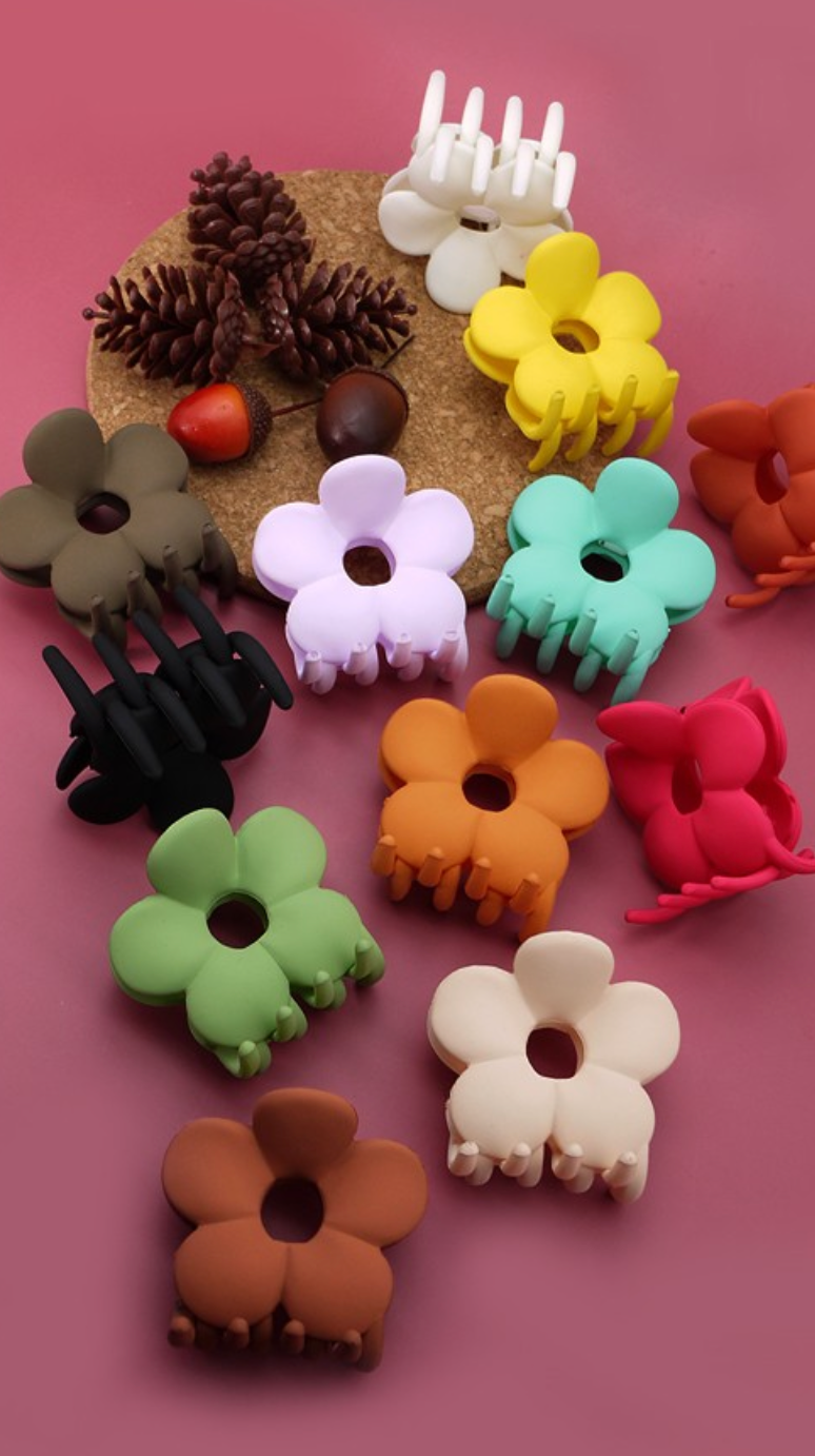 Flower Hair Claw Clips