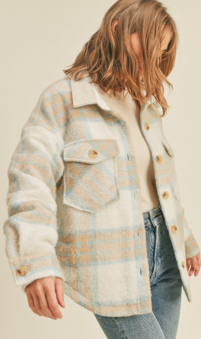 Emily Brushed Plaid Jacket