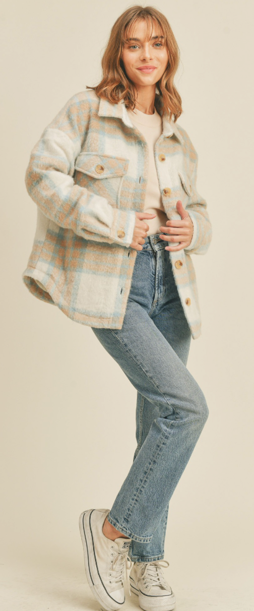 Emily Brushed Plaid Jacket